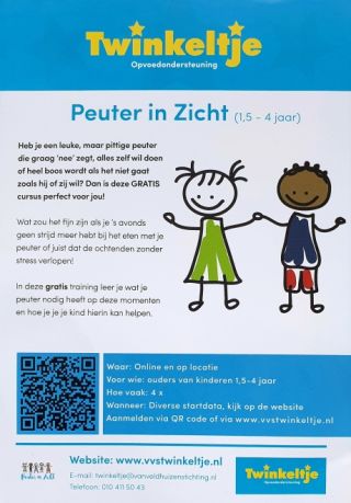 Peuter in Zicht (1,5 - 4 jaar) - bijeenkomsten voor ouders van peuters - 
